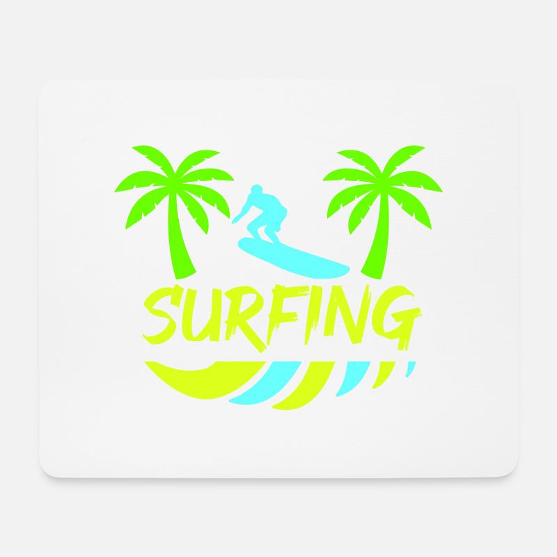 surfing - Mousepad (Querformat) - Weiß