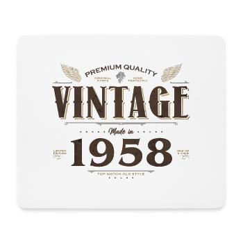 66 ans vintage 1958 édition limitée 66ème - Tapis de souris (format paysage) - blanc - Devant