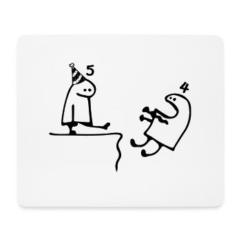 5 ans : Adieu âge 4 ans, Joyeux 5e anniversaire - Tapis de souris (format paysage) - blanc - Devant