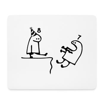 8 years: Farewell age 7 years, Happy 8th birthday - Mouse Pad (horizontal) - white - Front