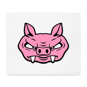 Méchant Sanglier Sanglier Dangereux Cochon Comique - Tapis de souris (format paysage) - blanc - Devant