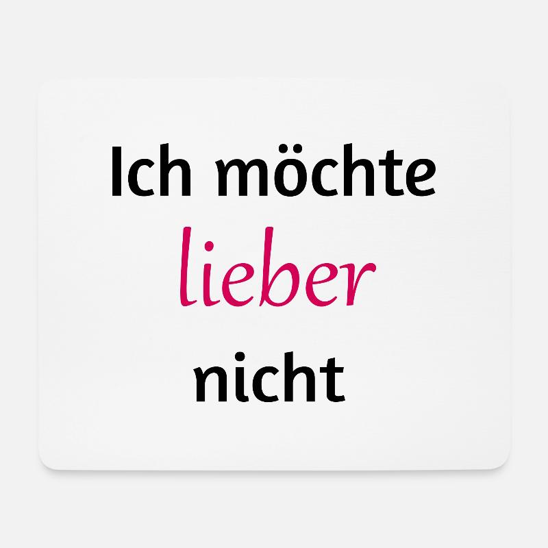 I'd rather not - Mouse Pad (horizontal) - white