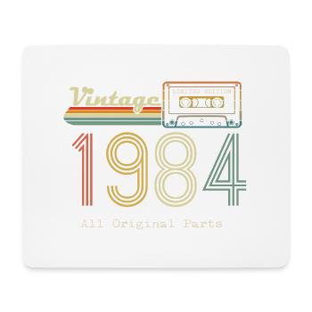 1984 Original 1984 Vintage Vintage rétro anniversa - Tapis de souris (format paysage) - blanc - Devant