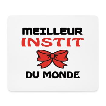 MEILLEUR INSTIT DU MONDE - Tapis de souris (format paysage) - blanc - Devant