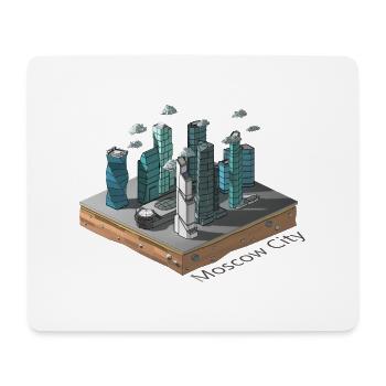 Geometrisches Low-Poly - Mousepad (Querformat) - Weiß - Vorne