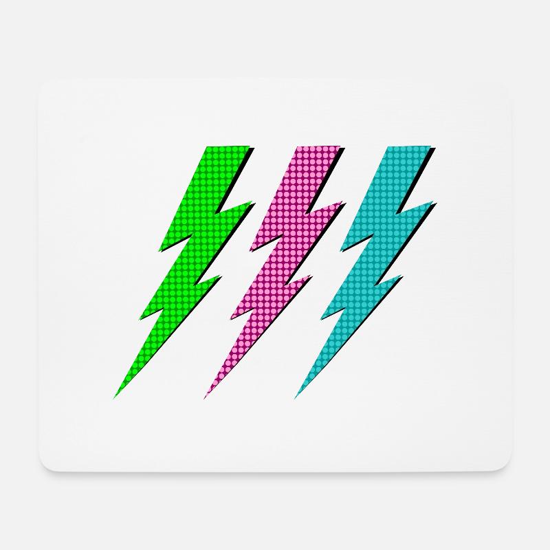 Drei Blitze - Mousepad (Querformat) - Weiß