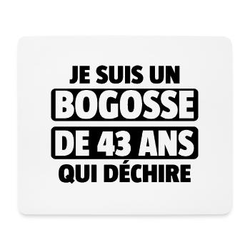 bogosse de 43 ans / cadeau anniversaire 43 ans - Tapis de souris (format paysage) - blanc - Devant