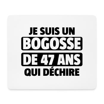 homme de 47 ans / cadeau 47 ans / t-shirt 47 ans - Tapis de souris (format paysage) - blanc - Devant
