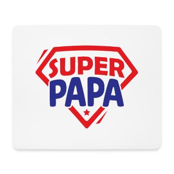 Super Papa - Mousepad (Querformat) - Weiß - Vorne