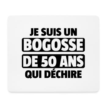 homme de 50 ans / cadeau 50 ans / t-shirt 50 ans - Tapis de souris (format paysage) - blanc - Devant