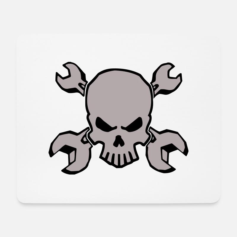 TOOLSKULL - 2C - Mousepad (Querformat) - Weiß