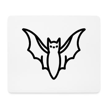 Contour de chauve-souris mystique pour Halloween - Tapis de souris (format paysage) - blanc - Devant