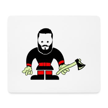 Lumberjack Holzfäller - Mousepad (Querformat) - Weiß - Vorne
