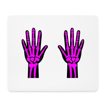 Skeleton Hands 02 - Mouse Pad (horizontal) - white - Front