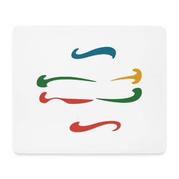 Manger comme quatre - Tapis de souris (format paysage) - blanc - Devant