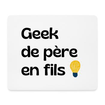 Geek from Father to Son - Dad Gift - Mouse Pad (horizontal) - white - Front