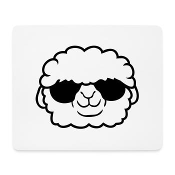 Schaf Sonnenbrille Party Schäfchen Lamm Cool Kopf - Mousepad (Querformat) - Weiß - Vorne