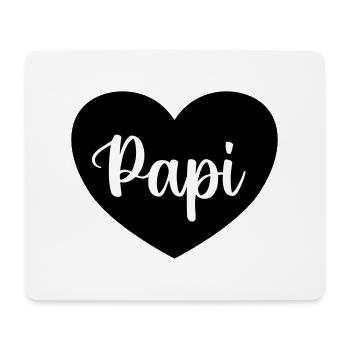 Papa Papa Père Fille Fils Fête des Pères Chemise Homme - Tapis de souris (format paysage) - blanc - Devant