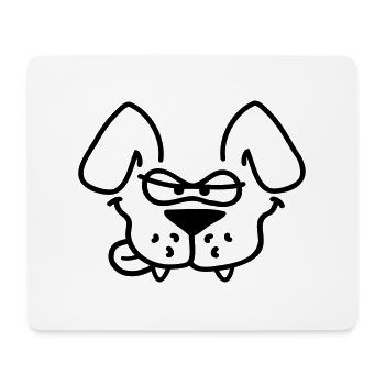 Dog Looks Nasty Funny Licks Tongue - Mouse Pad (horizontal) - white - Front