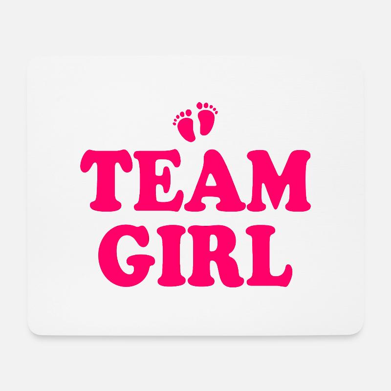 Team girl - Mousepad (Querformat) - Weiß