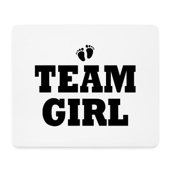Team girl - Tapis de souris (format paysage) - blanc - Devant