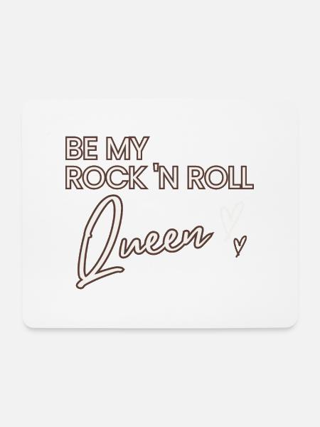 Rock n Roll Queen - cooler Spruch Valentinstag - Mousepad (Querformat) - Weiß