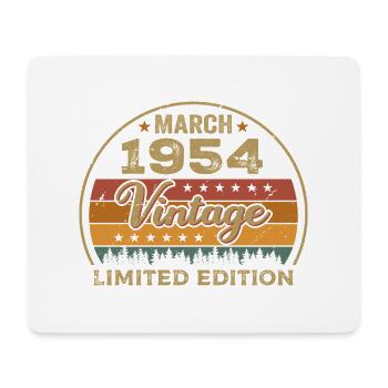 Vintage march 1954 birthday march 1954 retro 1954 - Mouse Pad (horizontal) - white - Front