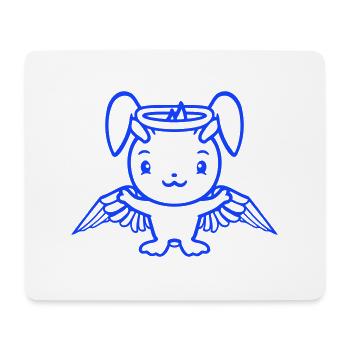 Bunny Angel Holy Sky Wings Good Flying Love - Mouse Pad (horizontal) - white - Front