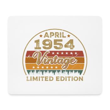 April 1954, birthday April 1954, gift April 1954 - Mouse Pad (horizontal) - white - Front