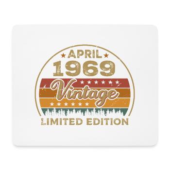 April 1969, birthday April 1969, gift April 1969 - Mouse Pad (horizontal) - white - Front