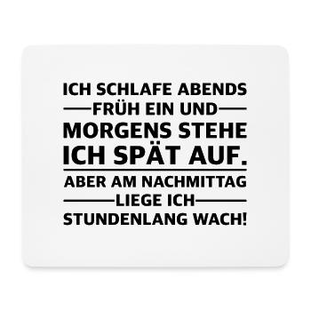 Ich bin ein Morgenmuffel | lustige Sprüche - Mousepad (Querformat) - Weiß - Vorne