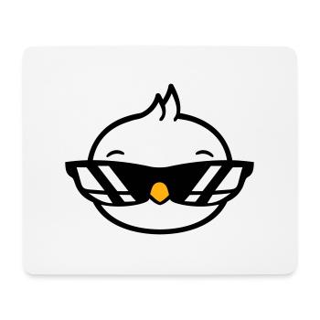 Vogel Sonnenbrille Cool schwarze Brille Coolness - Mousepad (Querformat) - Weiß - Vorne