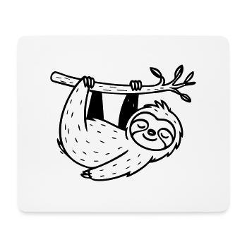 Paresse - Tapis de souris (format paysage) - blanc - Devant