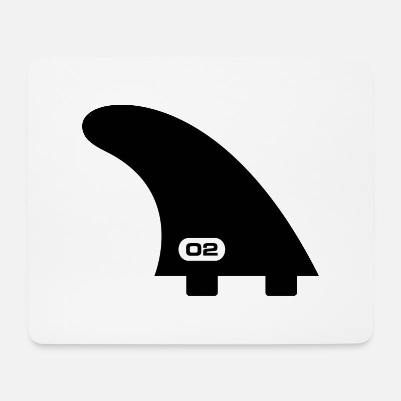 Surf Fin – 6ft Offshore Design - Mousepad (Querformat) - Weiß