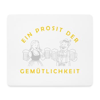 Herr Bier und Frau Bier - Prosit Der Gemütlichkeit - Mousepad (Querformat) - Weiß - Vorne