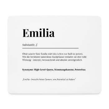 Emilia - Mousepad (Querformat) - Weiß - Vorne