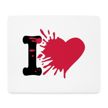 i love - Mouse Pad (horizontal) - white - Front