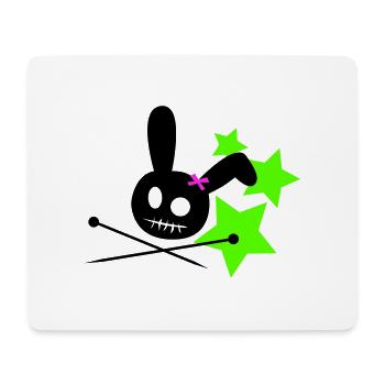 Voodoo Bunny Stars - Mousepad (Querformat) - Weiß - Vorne