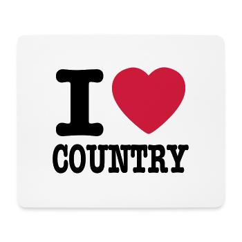 i love country / i heart country - Mousepad (Querformat) - Weiß - Vorne