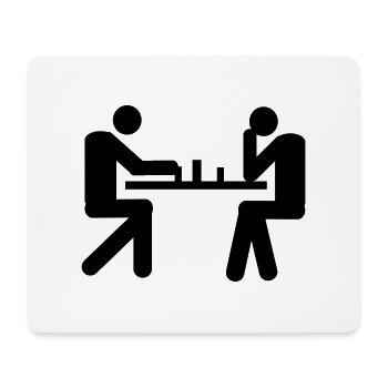 Schach - Mousepad (Querformat) - Weiß - Vorne
