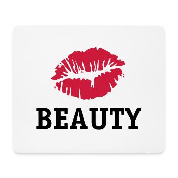 Beauty Kiss - Mousepad (Querformat) - Weiß - Vorne