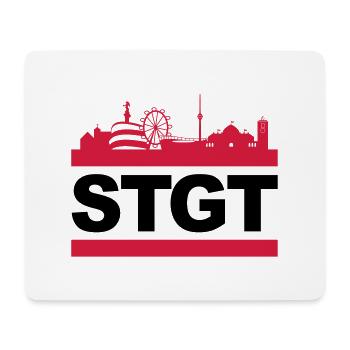STGT - Mousepad (Querformat) - Weiß - Vorne