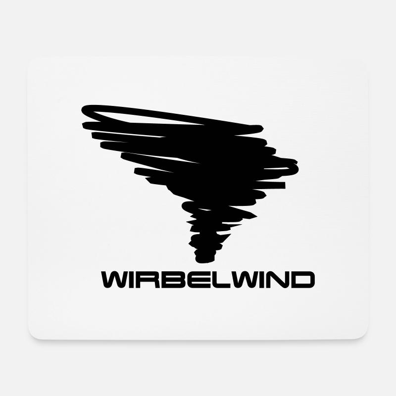 Nr 073 Wirbelwind - Mousepad (Querformat) - Weiß