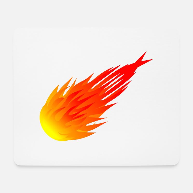 Feuerball - Mousepad (Querformat) - Weiß