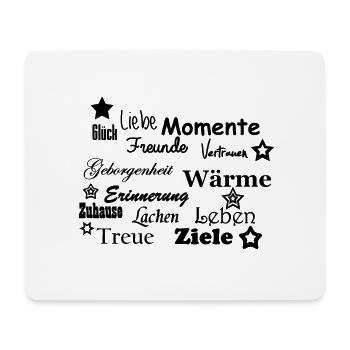 Kissenbezug - Liebe, Wärme, Treue - Mousepad (Querformat) - Weiß - Vorne