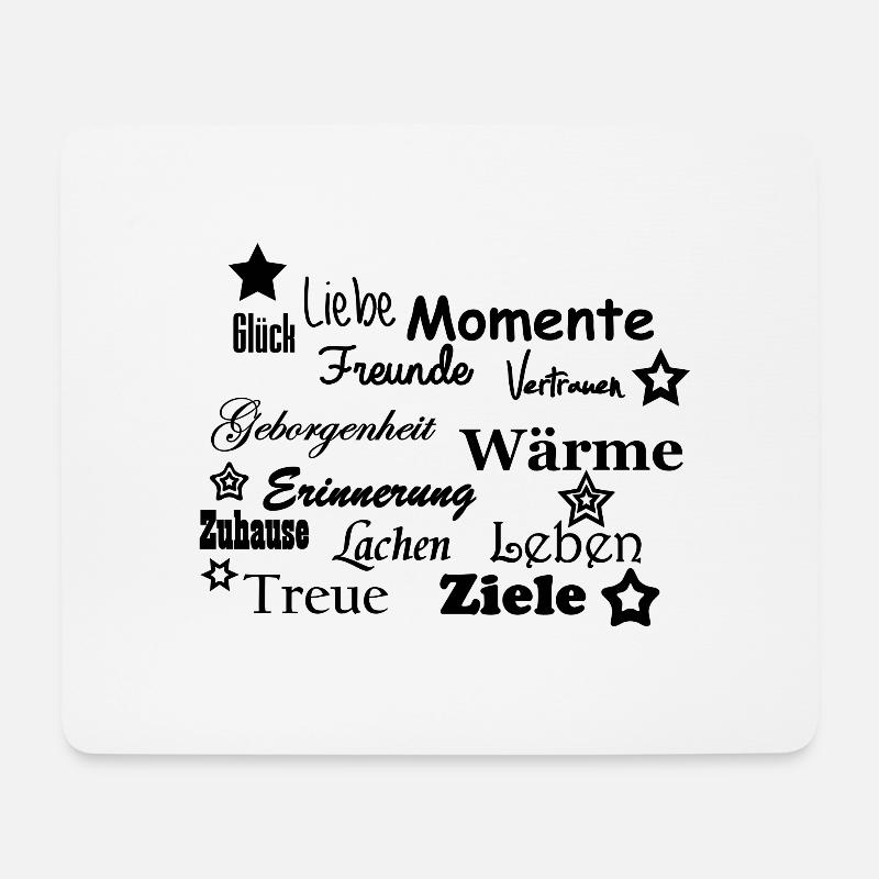 Kissenbezug - Liebe, Wärme, Treue - Mousepad (Querformat) - Weiß