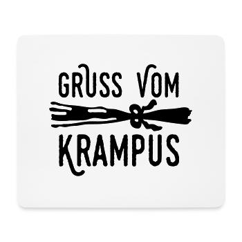 Gruss vom Krampus zu Nikolaus - Mousepad (Querformat) - Weiß - Vorne