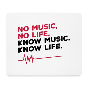 No music no life - Mousepad (Querformat) - Weiß - Vorne
