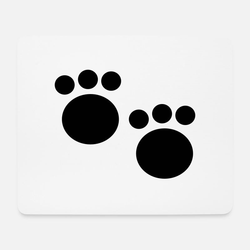 tatze2 - Mousepad (Querformat) - Weiß