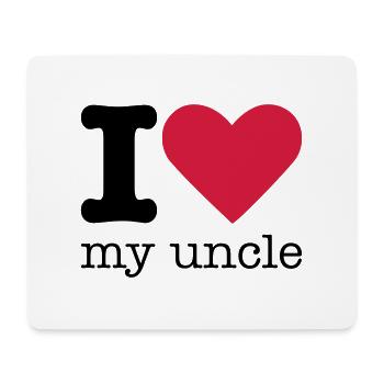 I Love My Uncle - Mousepad (Querformat) - Weiß - Vorne
